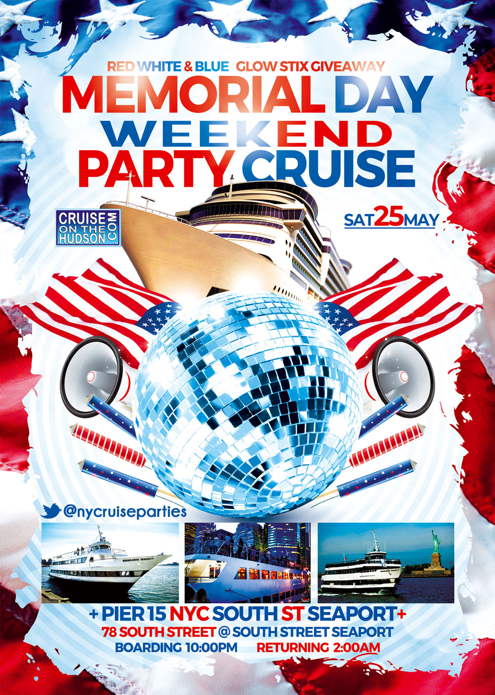 The NYC Memorial Day Weekend Party Cruise NYC - Tickets - Pier 15 NYC